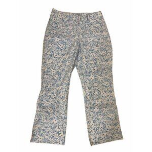 Vintage Lily Pulitzer Preppy Baby Blue Capri Pants Lion Cottagecore Beach Size 0